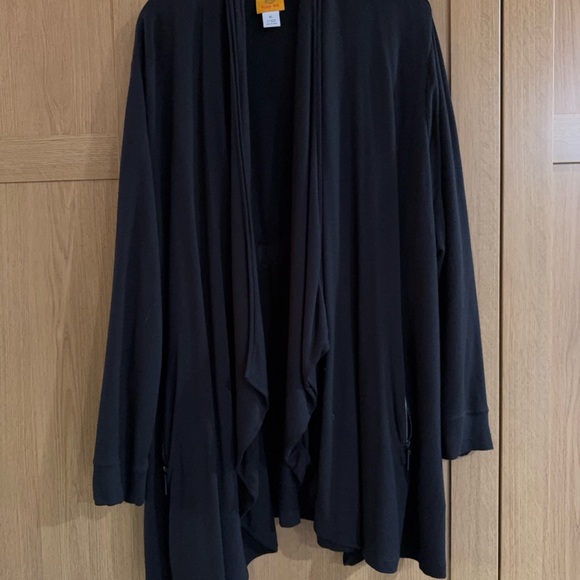 Ruby Rd. Black Open Front Jacket - Picture 2 of 4